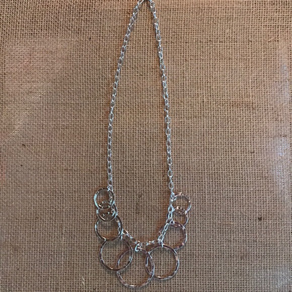 Sterling necklace with open circles - Picture 1 of 3